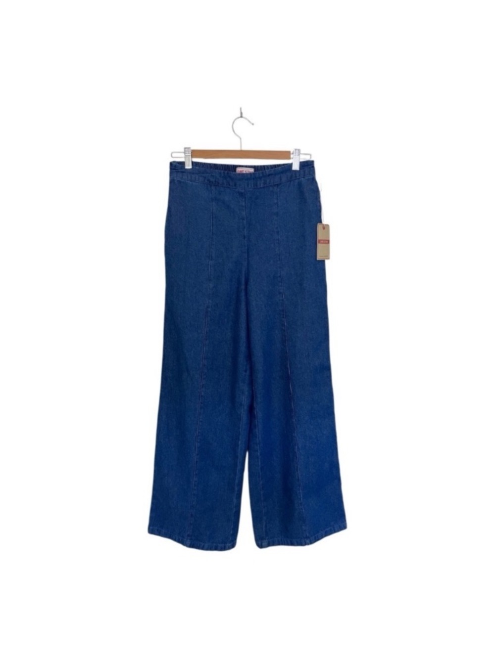 Lone Star High Rise Wide-Leg Denim Pants Blue size S NWT